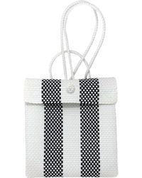 Lolas Bag - Medium Woven Striped Backpack - Lyst