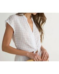 Bella Dahl - Ss Tie Front Top - Lyst