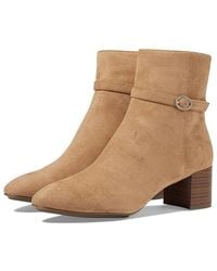 Anne Klein - Kaci Boots Dark Natural Block Heel Ankle Bootie Rhs7217 - Lyst