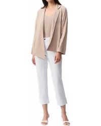 Joseph Ribkoff - Notched Collared Textured Woven Asymmetrical Jacket - Lyst
