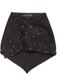 Jocelyn - Knit Triangle Pull Thru Scarf - Lyst