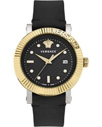 Versace - V-classic Leather Watch - Lyst