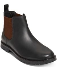 Cole Haan - Midland Lug Leather Round Toe Chelsea Boots - Lyst