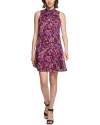 Calvin Klein - Floral Mini Shift Dress - Lyst