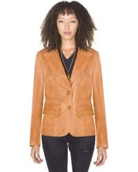 Infinity Leather - Leather Blazer Jacket-Seregno - Lyst