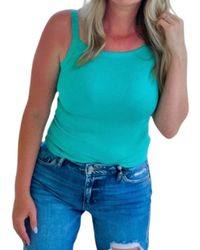 Zenana - Solid Mini Ribbed Tank Top - Lyst