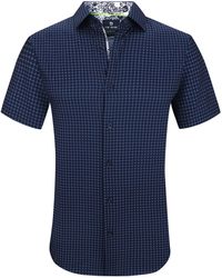 Tom Baine - Slim Fit Short Sleeve Performance Stretch Button Down - Lyst