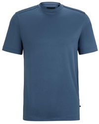 BOSS - Mixed-material T-shirt With Mercerized Stretch Cotton - Lyst