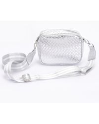Fashnzfab - Metallic Embossed Faux Leather Camera Bag W/Strap - Lyst