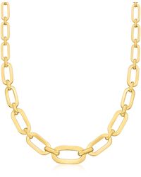 Ross-Simons - Italian 18kt Yellow Gold Paper Clip Link Necklace - Lyst