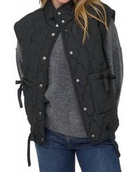 Blu Pepper - Quilted Puffer Vest With Snaps - Lyst