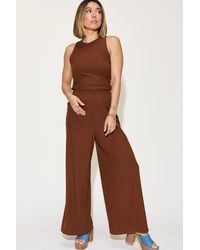 TRUEDAMES - Full Size Ribbed Tank And Wide Leg Pants Set - Lyst