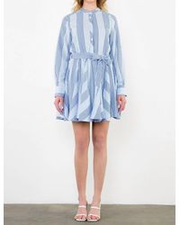 Thml - Lina Stripe Long Sleeve Swing Dress - Lyst
