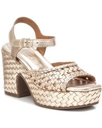 Xti - Carmela Leather Heel Sandals - Lyst