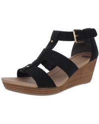 Dr. Scholls - Barton Faux Leather Snake Print Wedge Sandals - Lyst