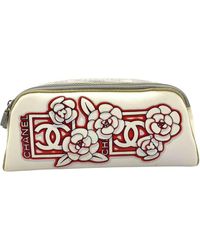 Chanel - Camellia Canvas Clutch Bag (pre-owned) - Lyst