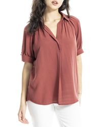 Max Studio - Collared Top - Lyst