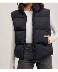 Bluivy - Zipper Front Puffer Vest - Lyst
