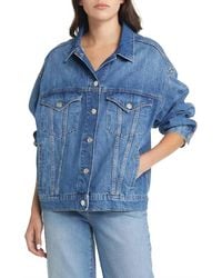 FRAME - Le Oversized Long Sleeve Jacket - Lyst