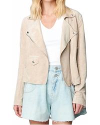 Blank NYC - Faux Suede Moto Jacket - Lyst