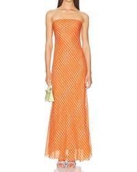Christopher John Rogers - Wiggle Dot Strapless Maxi Dress - Lyst
