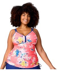 Free Country - Plus Size Double Strap Tankini Top - Lyst