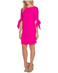 Cece - Crepe Elbow Sleeves Shift Dress - Lyst