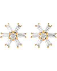 Non-Branded - Lb Exclusive 14k White And Yellow Gold 0.25ct Diamond Earrings - Lyst