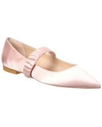 Stuart Weitzman - Maxine Satin Ballet Flat - Lyst