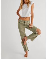 Free People - maggie Mid Rise Straight Jeans - Lyst