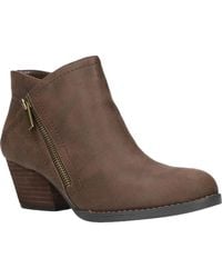 Bella Vita - Bobbi Faux Leather Almond Toe Ankle Boots - Lyst