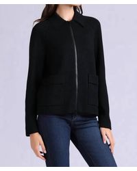 Minnie Rose - Vicose Zip Jacket With Pockets - Lyst
