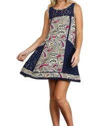 Umgee - Paisley & Lace Sleeveless Dress - Lyst