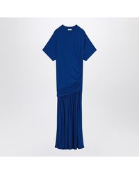 Ferragamo - Long Dress With Draping - Lyst