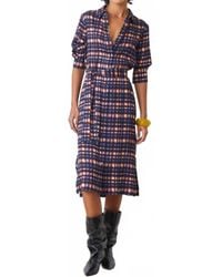 Suncoo - Cecily Buttoned Tartan-Effect Dress - Lyst