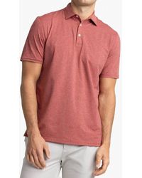 Southern Tide - Breeze Performance Polo In Heather Tuscany Red - Lyst