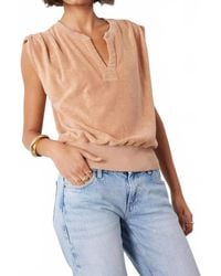 Bobi - Terry Split Neck Top - Lyst
