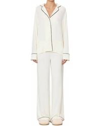 ÉTERNE - Long Sleeve Top And Pull-On Pants Pajama Set - Lyst