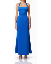Elliatt - Chiara Satin Halter Gown - Lyst