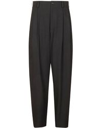 Yohji Yamamoto - High-Waisted Pleated Trousers With Tailored Silhouette - Lyst