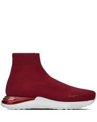 Ferragamo - Logo-Print Slip-On Sneakers - Lyst