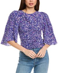 Isabel Marant - Isabel Marant E'Toile Lidiane Silk-Blend Blouse - Lyst