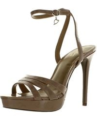 Thalia Sodi - Chancy Ankle Strap Emblem Platform Sandals - Lyst