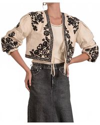 Elan - Tie Front Boho Jacket - Lyst