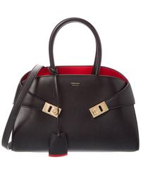 Ferragamo - Hug Small Leather Satchel - Lyst