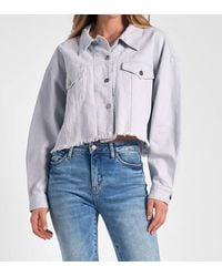 Elan - Denim Cropped Jacket - Lyst