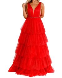Vienna Prom - Tulle Long Prom Dress - Lyst