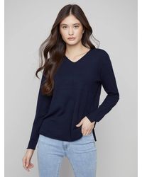 Charlie b - Basic Long Sleeve Sweater - Lyst