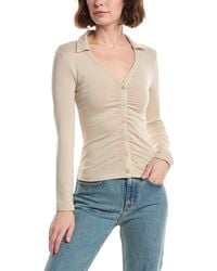 Rag & Bone - Lucy Ruched Polo Shirt - Lyst