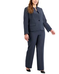 Le Suit - Plus 2pc One Button Pant Suit - Lyst